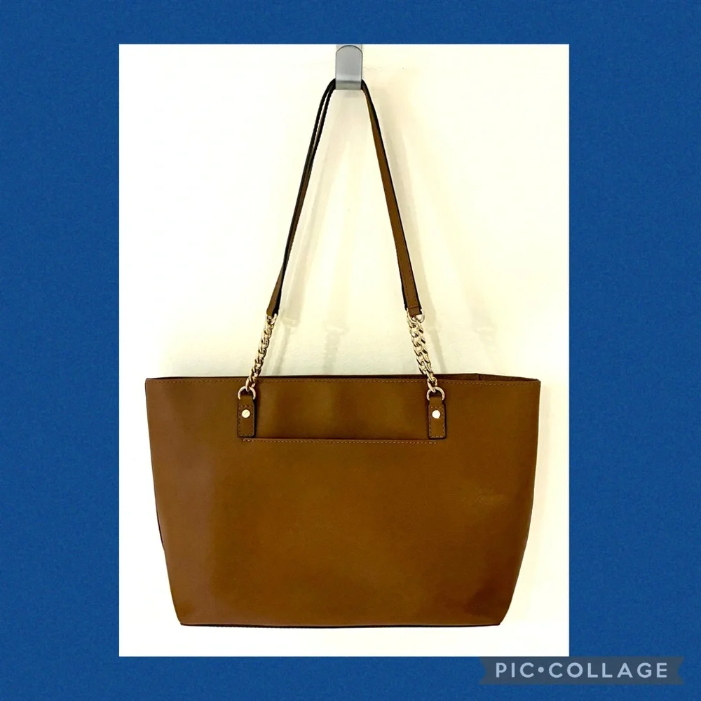 Michael Kors Jet Set Saffiano Leather Chain Tote in Acorn